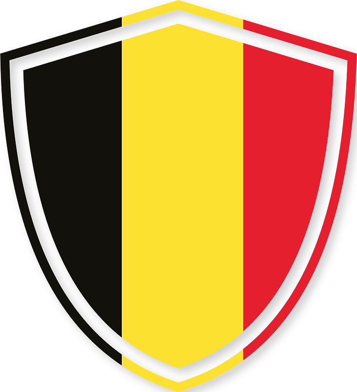 Belgian flag shield