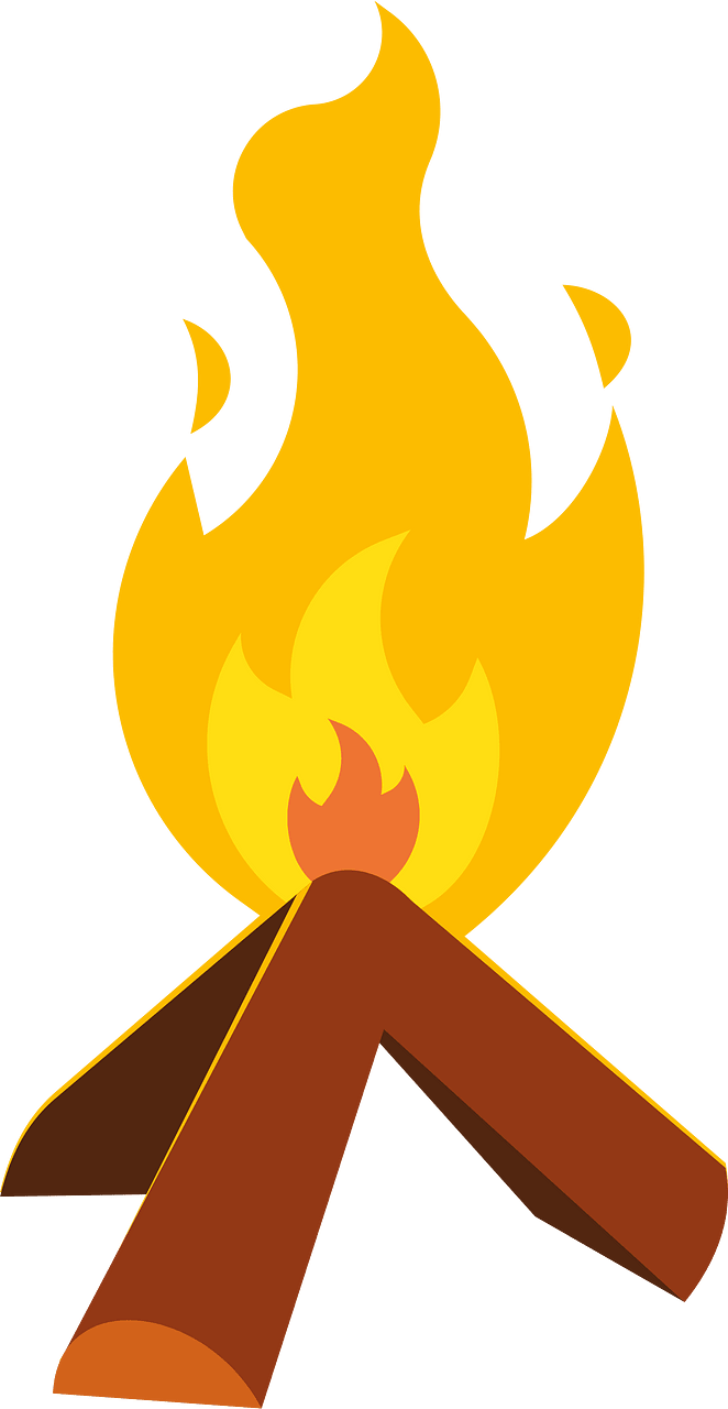 Bonfire wood logs