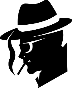 Private detective silhouette