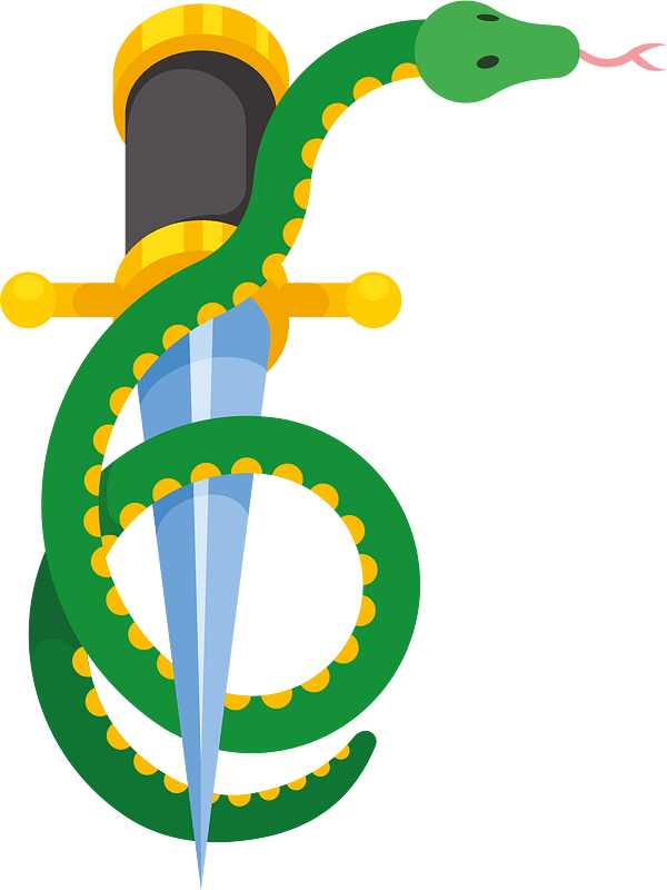 Snake and a dagger