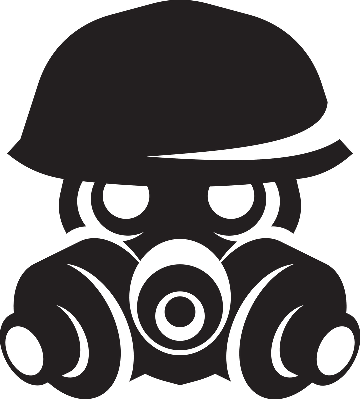 Gas mask silhouette