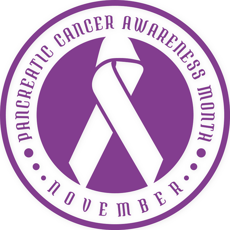 Pancreatic cancer ribbon sticker