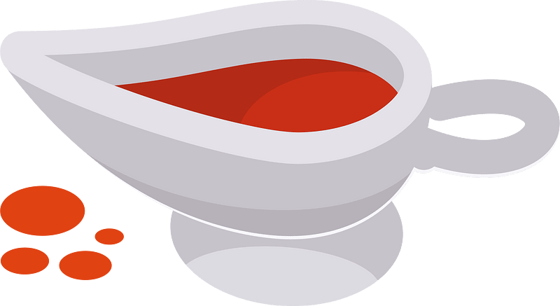 Sauce in ceramic bowl
