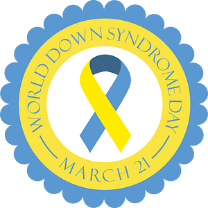 Down syndrome day sticker