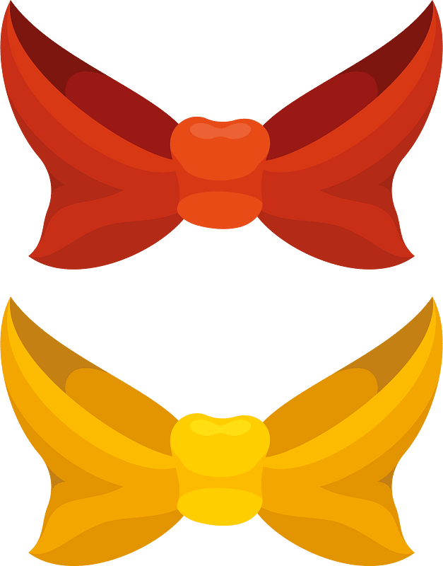 Red and yellow bows