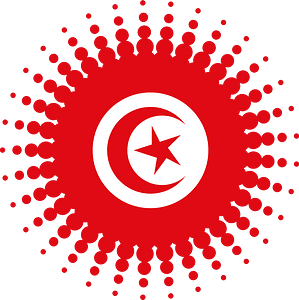 Tunisian flag halftone design