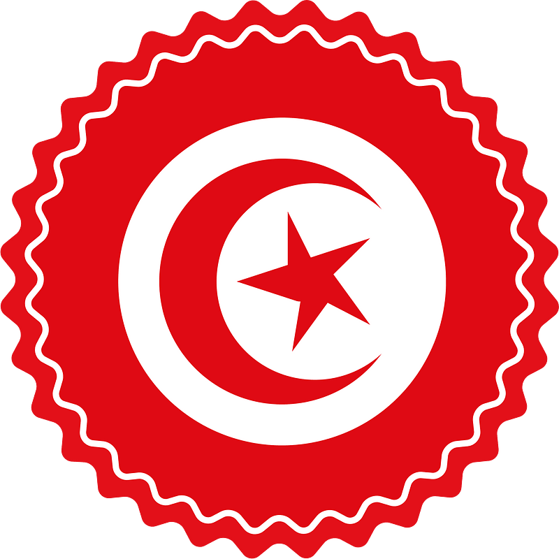 Tunisian flag sticker