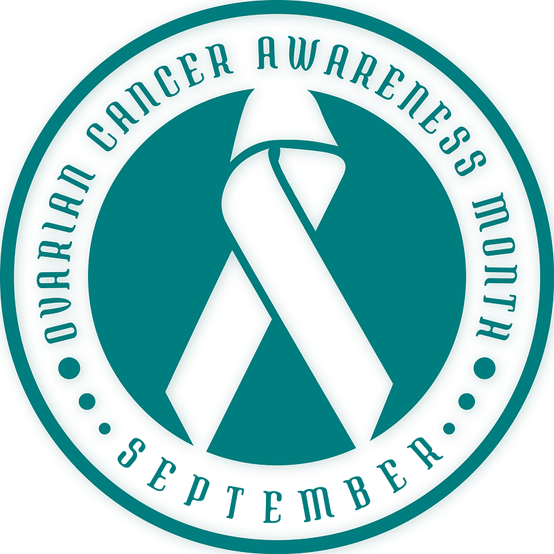 Ovarian cancer ribbon sticker