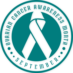 Ovarian cancer ribbon sticker