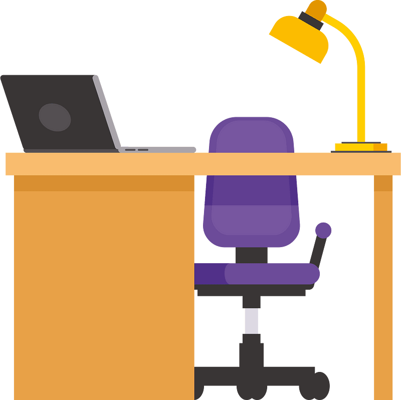 Work desk in office