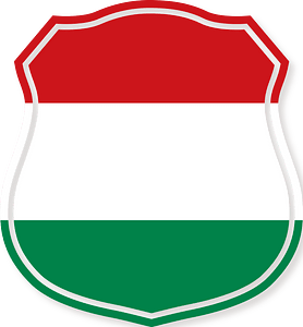 Shield Hungarian flag