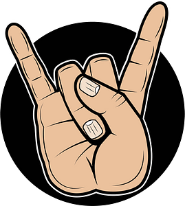 Sign of the horns fingers gesture