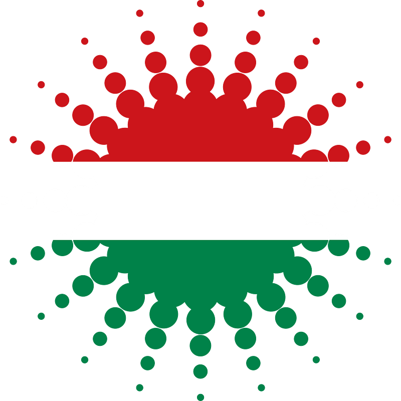 Hungarian flag halftone design