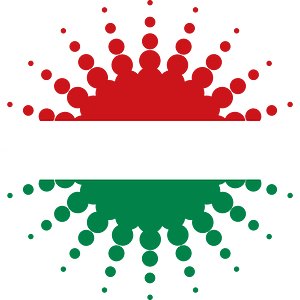 Hungarian flag halftone design