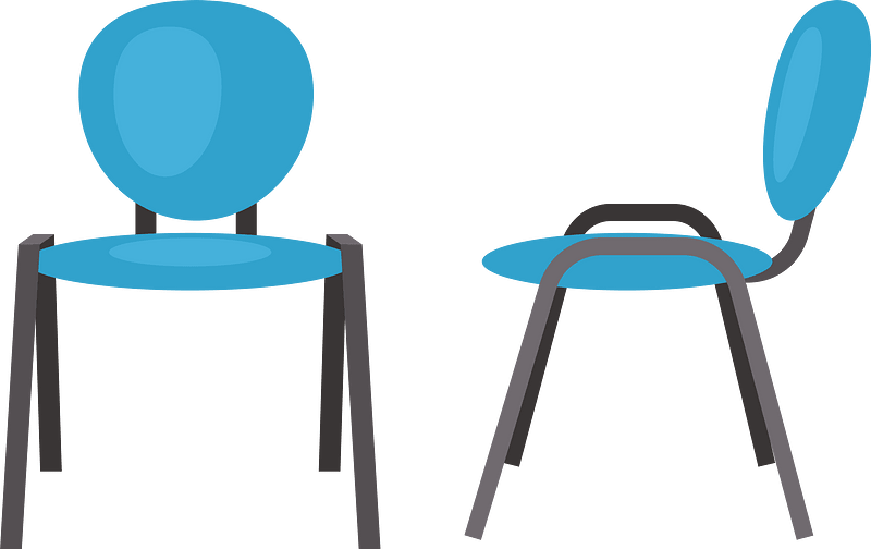 Office chairs in blue color