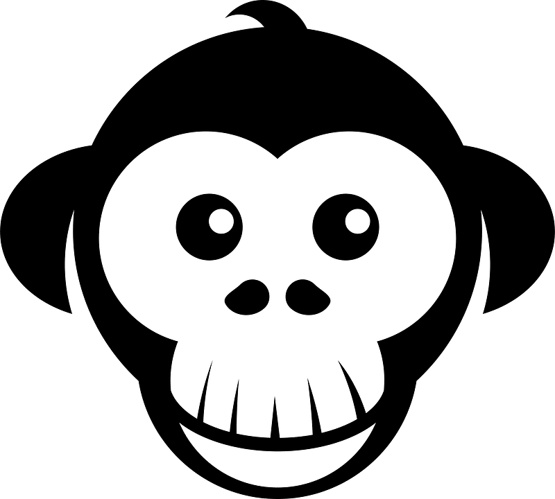 Cute monkey silhouette