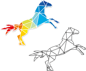 Horse coloring art