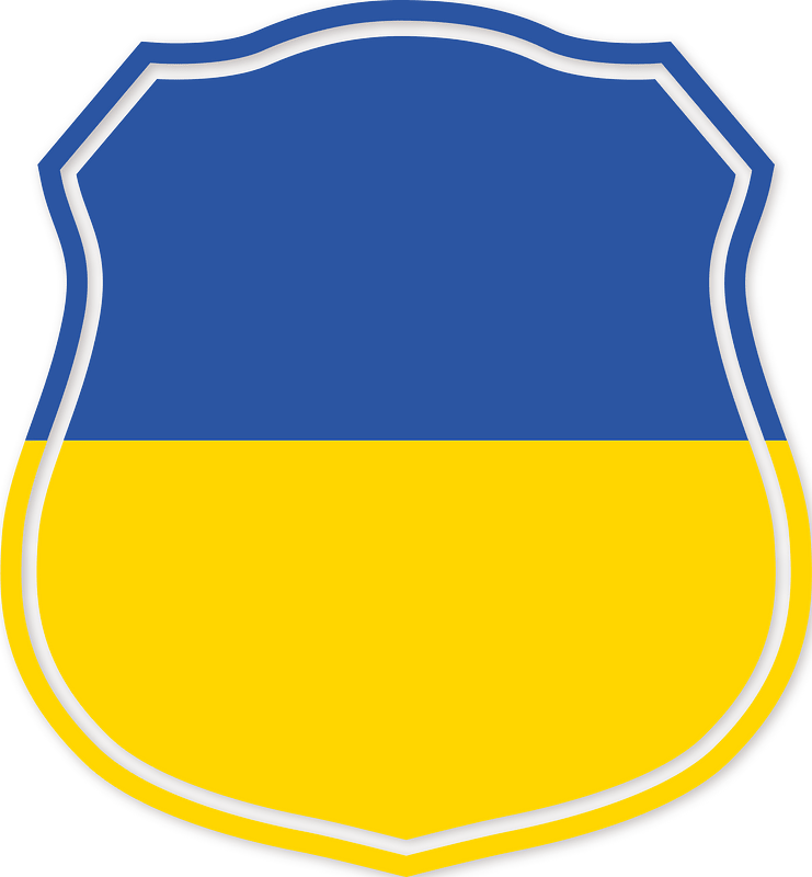 Ukraine flag shield