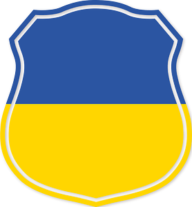 Ukraine flag shield