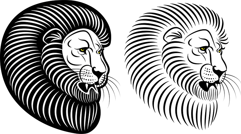 Lion silhouette clipart