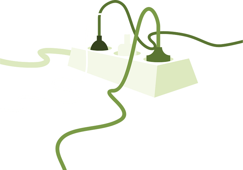 White extension cord