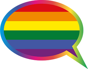 Comics balloon LGBT colors