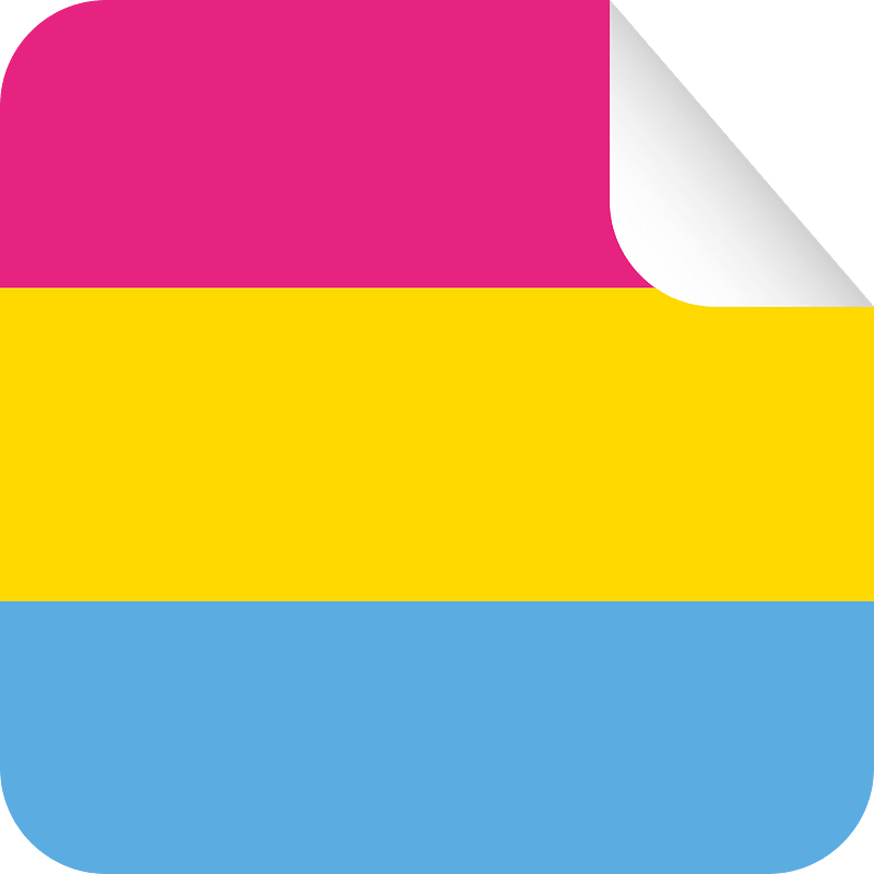 Pansexual flag peeling sticker