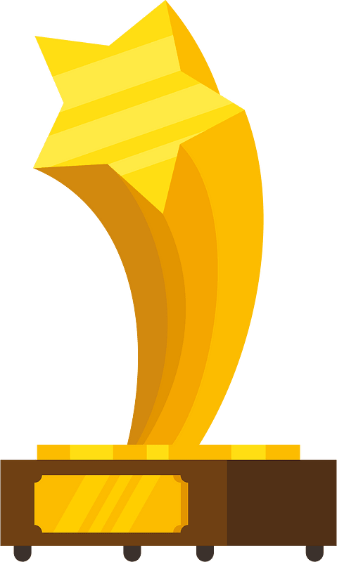 Gold star trophy