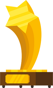 Gold star trophy
