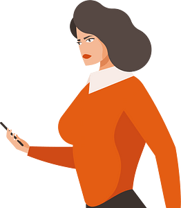 Woman with mobile phone