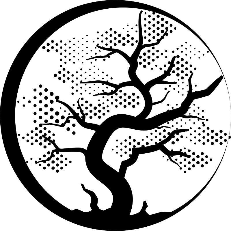 Tree silhouette logo concept