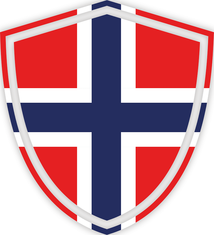 Shield Norwegian flag