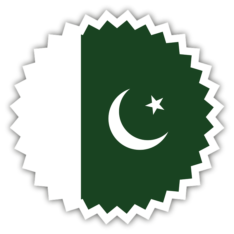 Pakistani flag sticker clip art