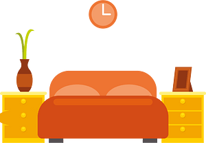 Bedroom interior clip art