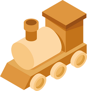 Wooden train toy