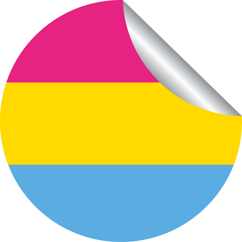 Pansexual Pride Flag Sticker Free Vector Clipart Images On 6797