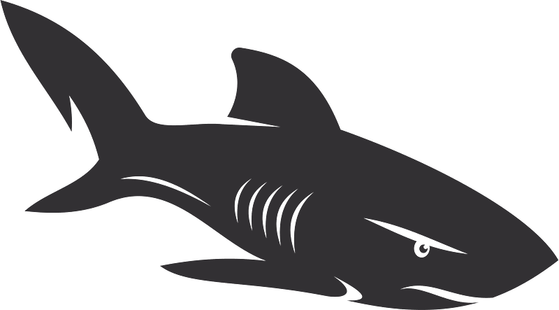 White shark silhouette
