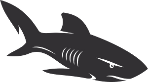 White shark silhouette