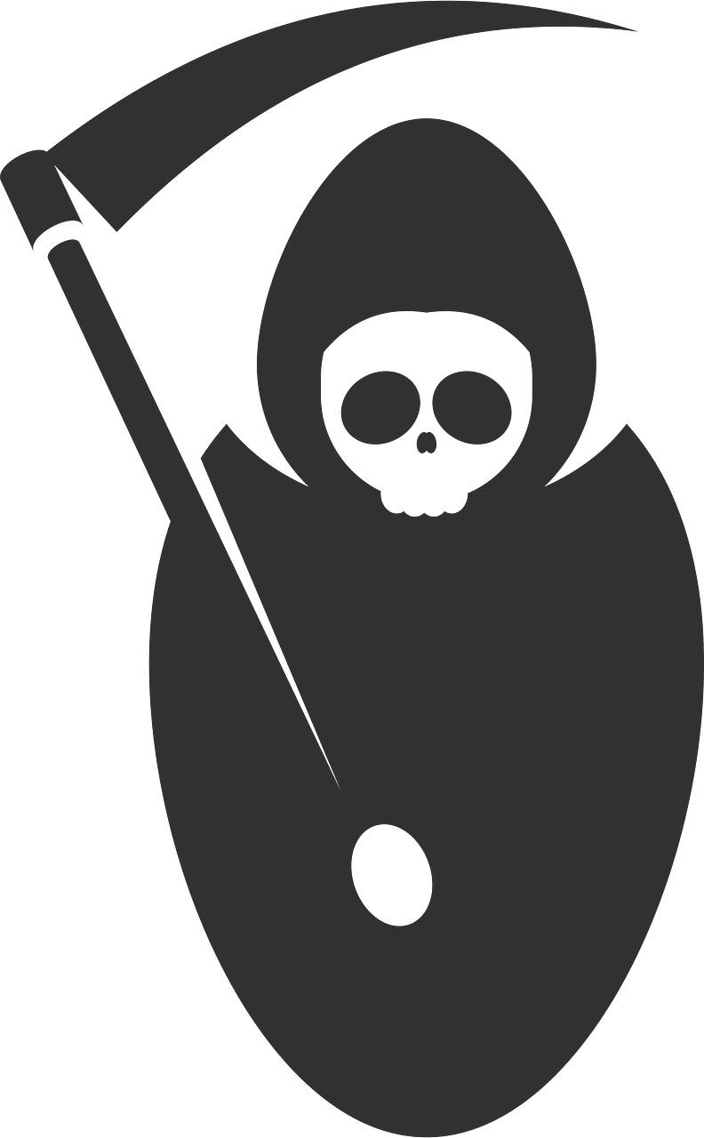 Grim reaper silhouette