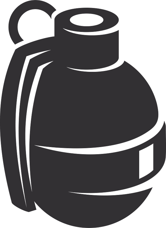 Hand grenade silhouette