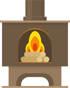 Fireplace vector art