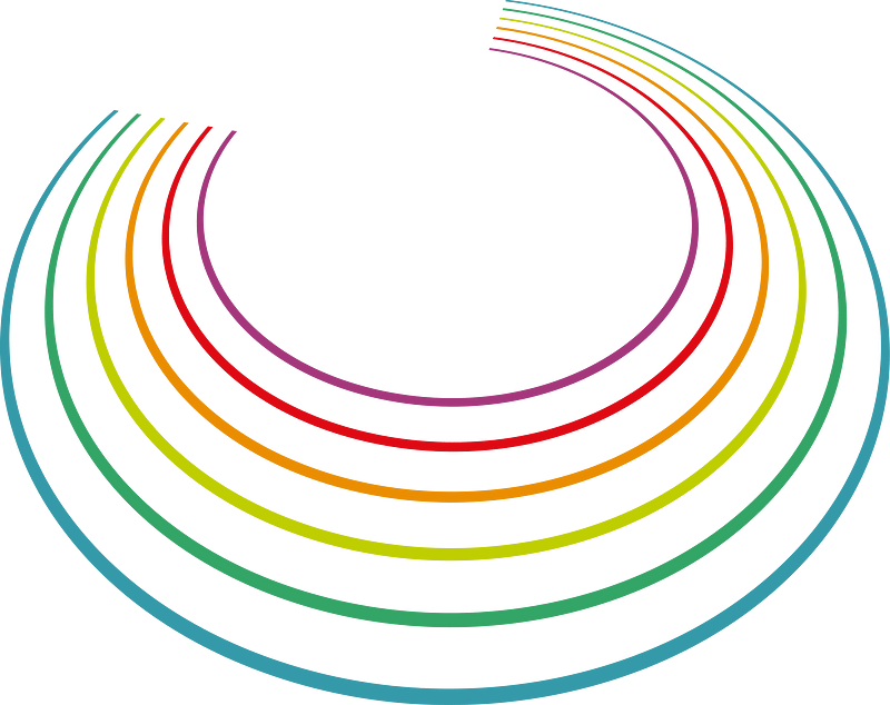 Colored lines logo design