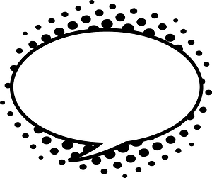 Comics balloon white color