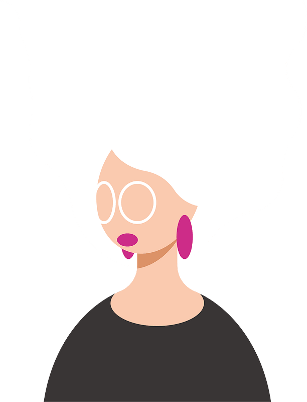 Woman with white hair