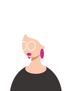 Woman with white hair