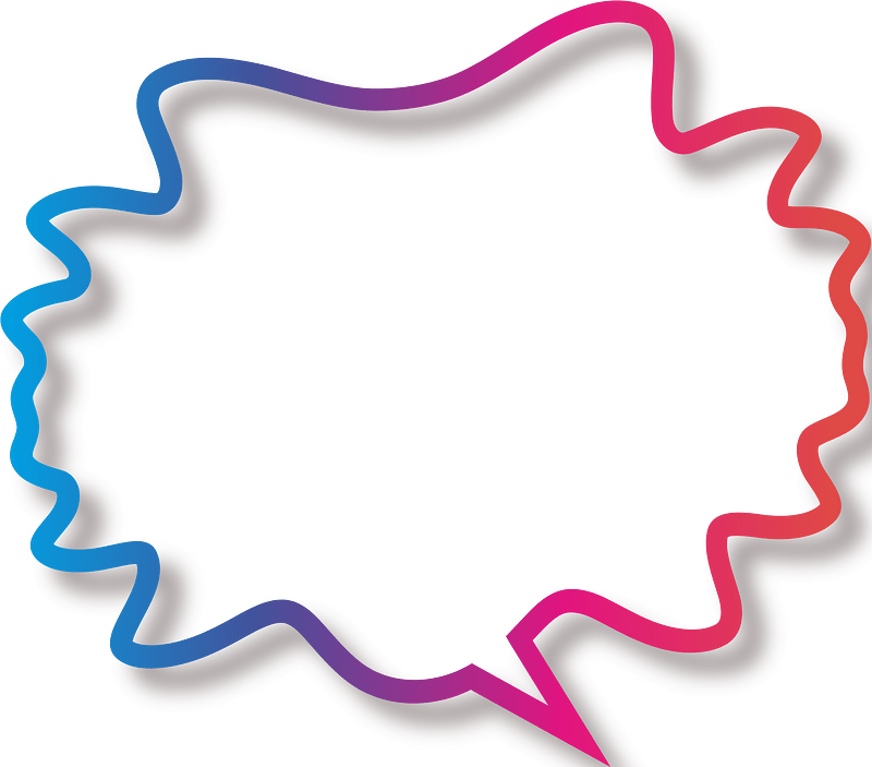 Speech balloon colored line