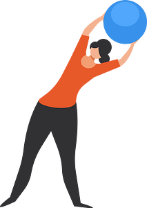 Exercise with a ball