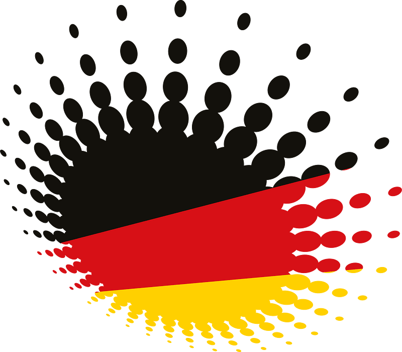 Halftone sticker with German flag