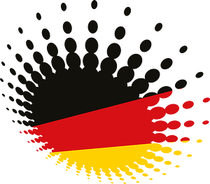 Halftone sticker with German flag