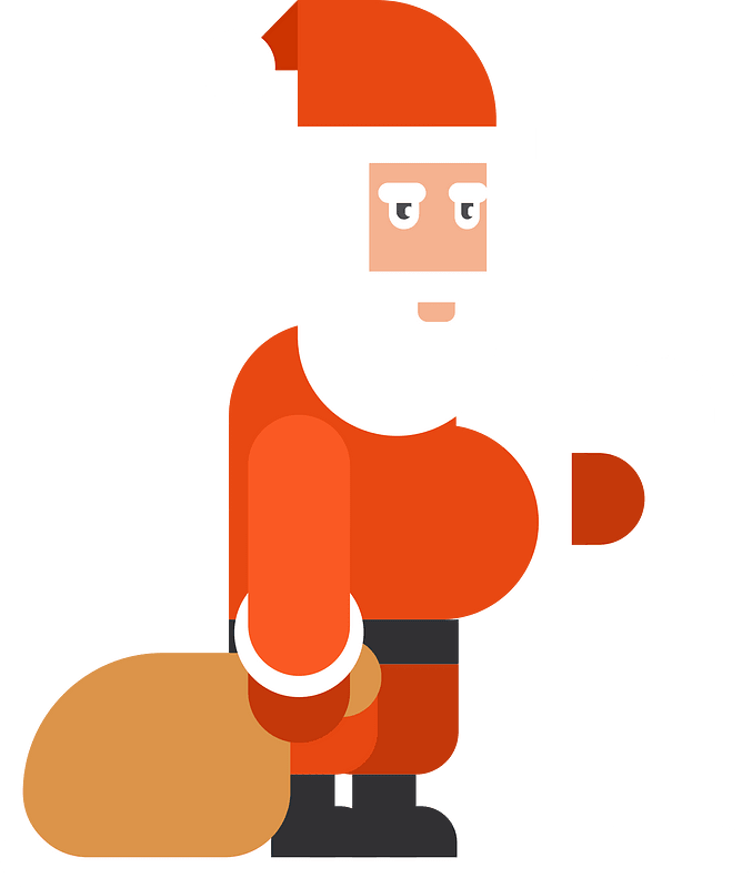 Santa Claus on ski
